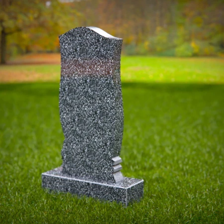 1497 - Granite Headstone with Floral Engraving – Elegant Memorial Design - 6