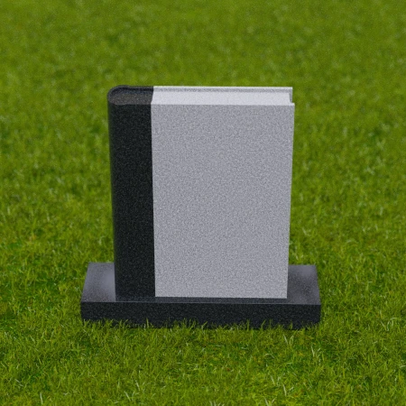 1698 - Modern Two-Tone Memorial Headstone - 2