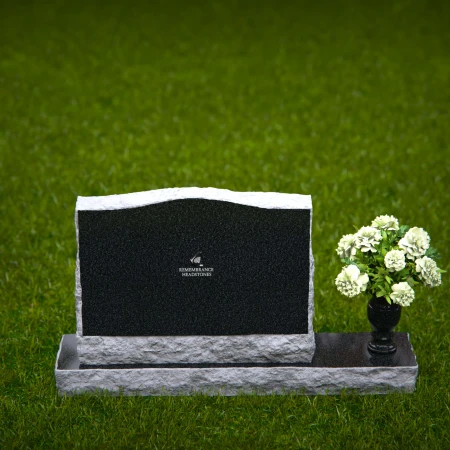 1347 - Rustic Elegance Granite Headstone - 50