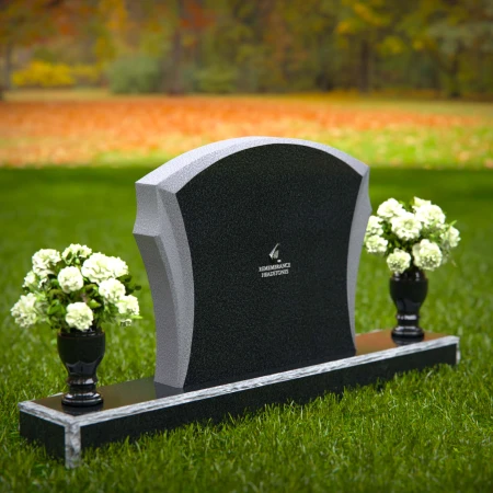 1352 - Elegant Granite Headstone – Timeless Memorial Design - 56