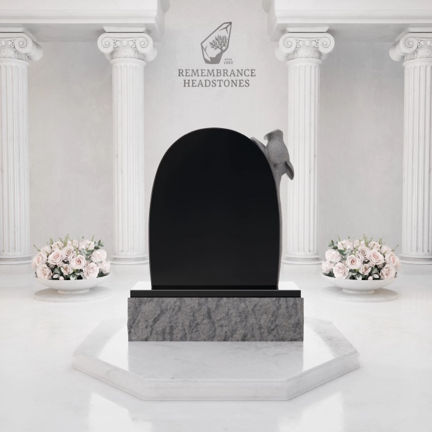 Luxury Calla Lily Granite Headstone
