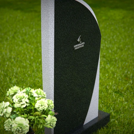 1345 - Elegant Slant Memorial Headstone - 40