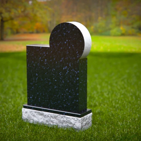 1458 - Elegant Black Granite Cat Memorial Headstone with 3D Cat Relief - 8