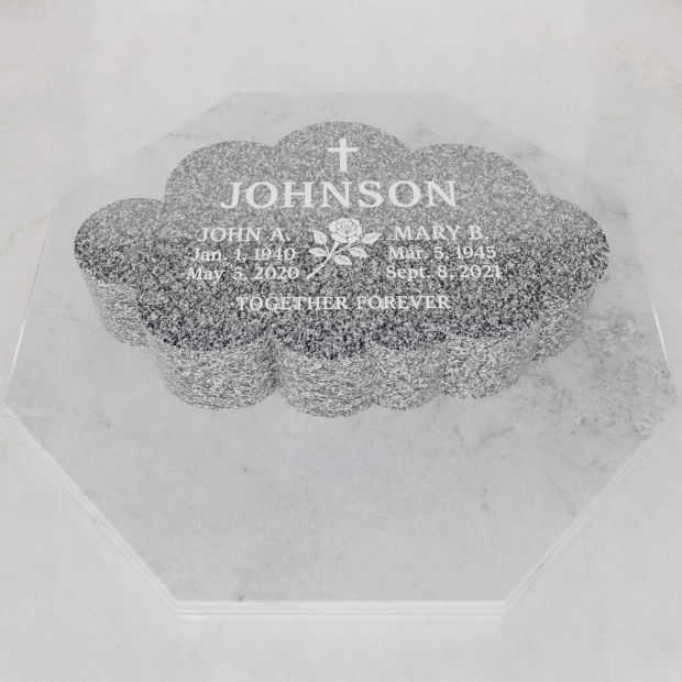 Luxury Flower Shape Flat Granite Grave Marker