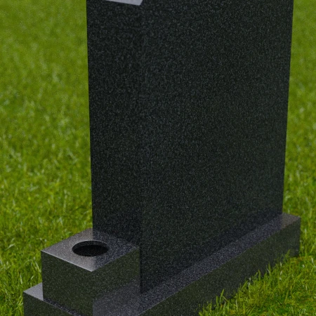 1689 - Traditional Memorial Headstone with a Built-in Vase – A Classic Tribute - 6