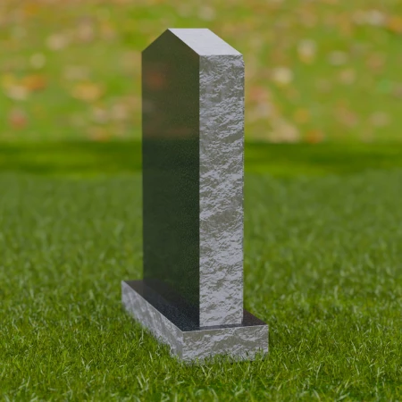 1711 - Traditional Memorial Headstone with Textured Border - 4