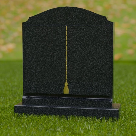 1671 - Elegant Memorial Headstone with Gold Detailing – A Lasting Tribute