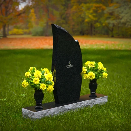 1372 - Elegant Asymmetrical Granite Headstone – A Unique Memorial Tribute - 51