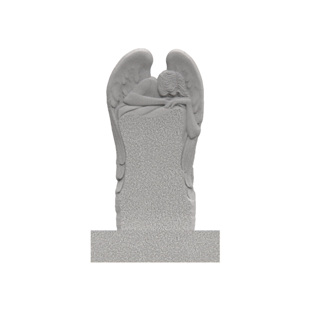 1205116 - Angel Resting on Granite Memorial – Faith and Love Eternal
