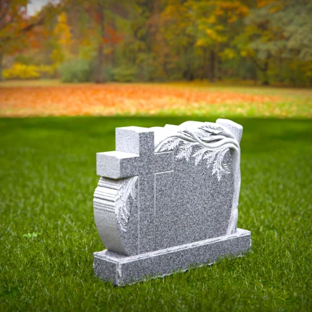 1515 - Granite Headstone with Tree of Life and Cross Design - 2