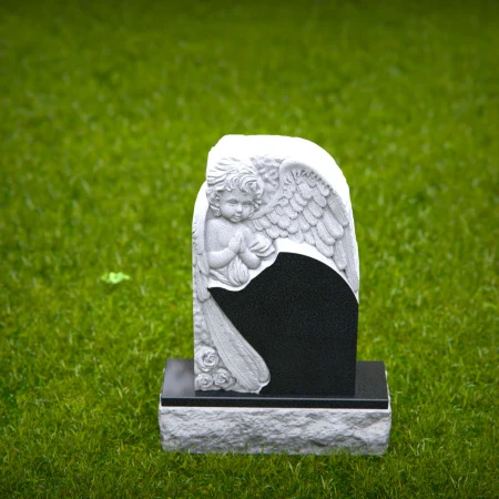 1438 - Children’s Memorial Headstone with Angel and Heart Design - 6