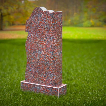 1509 - Granite Memorial Headstone with Mourning Angel Statue - 2