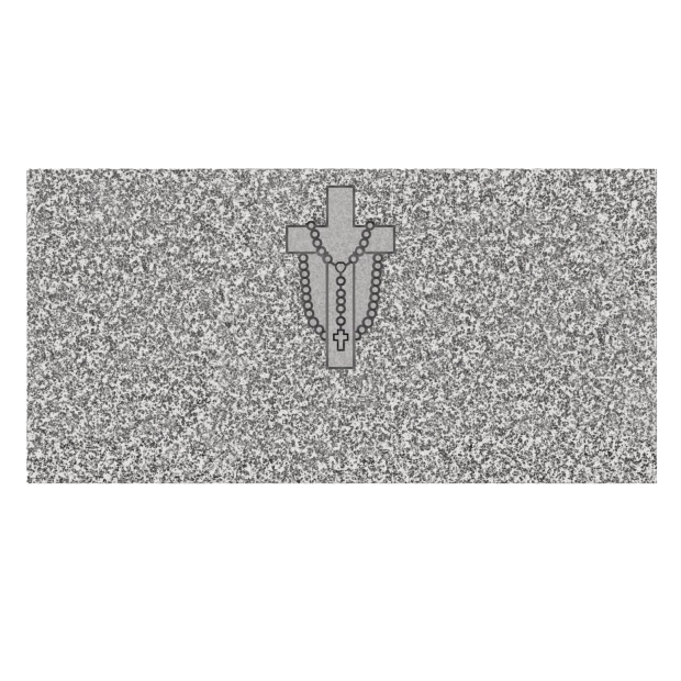 1108146 - Flat Grave Marker with Christian Symbol