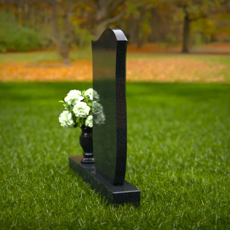 1346 - Modern Wave Design Headstone - 52