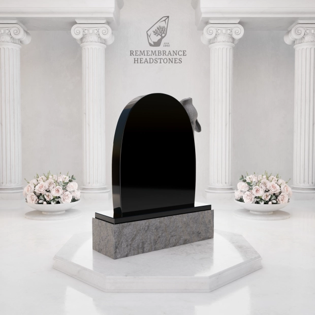 Luxury Calla Lily Granite Headstone