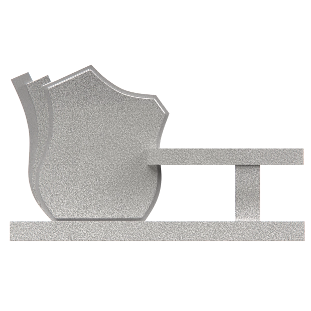 1509179 - Elegant Bench Memorial with Shield and Flowers                       