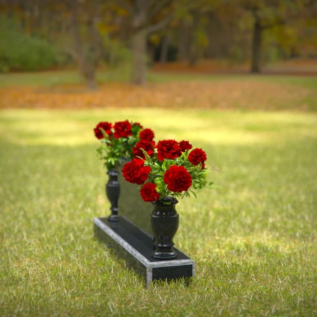 1247 - Classic Granite Headstone with Elegant Engraving - 54