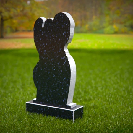 1531 - Heart-Shaped Angel Memorial Headstone - 5