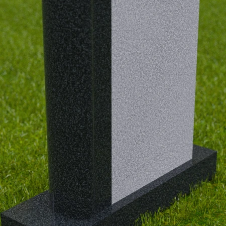 1698 - Modern Two-Tone Memorial Headstone - 5