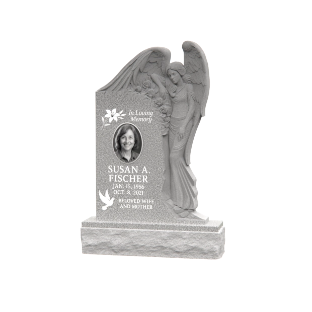 1201113 - Guardian Angel Memorial Stone  and Dove Design