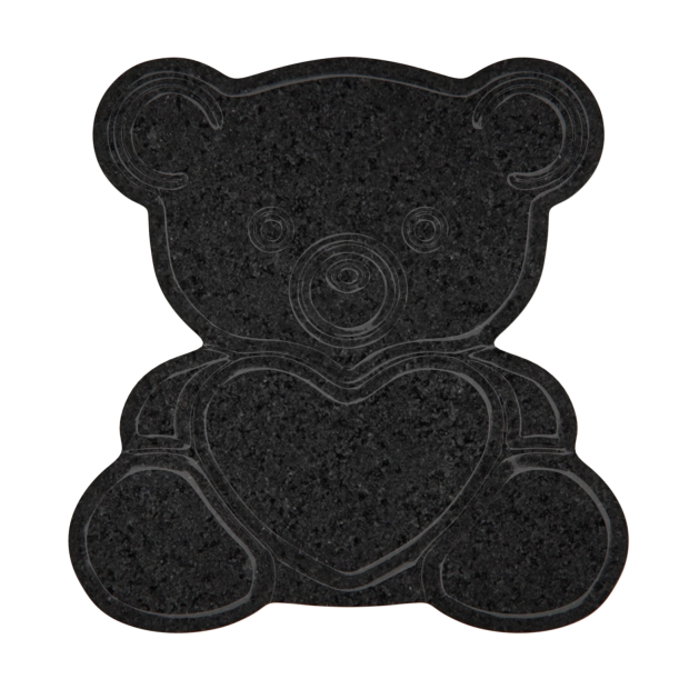 Luxury Teddy Bear Child Flat Memorial – Heart Emblem