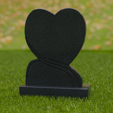 1701 - Heart-Shaped Memorial Headstone for a Loving Tribute