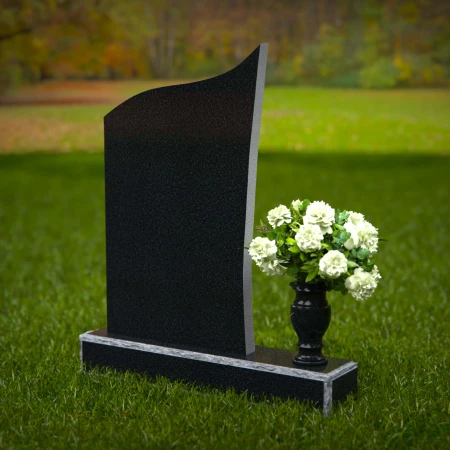 1344 - Modern Curved Memorial Headstone - 53