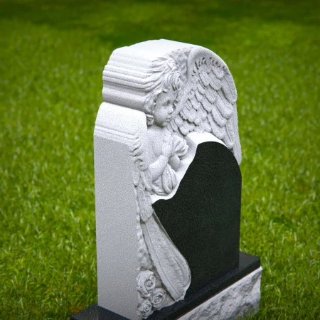 1438 - Children’s Memorial Headstone with Angel and Heart Design - 7