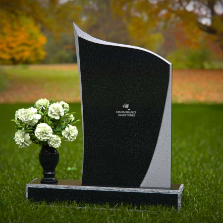 1344 - Modern Curved Memorial Headstone