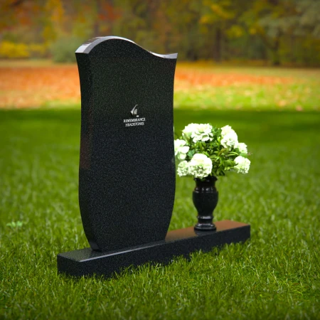 1346 - Modern Wave Design Headstone - 54