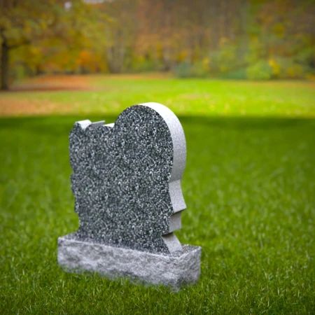 1533 - Heart-Shaped Granite Memorial Headstone - 2