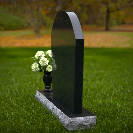 1319 - Arched Granite Headstone with Vase - 43