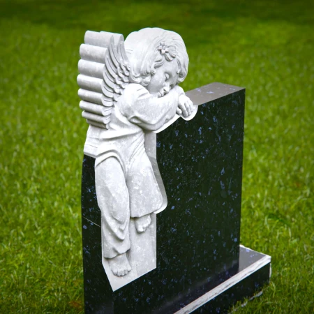 1440 - Children’s Memorial Headstone with Sleeping Angel Design - 7