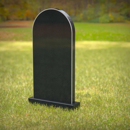 1235 - Elegant Granite Headstone with Engraved Religious Figure - 27