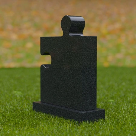 1695 - Unique Puzzle Piece Memorial Headstone - 2