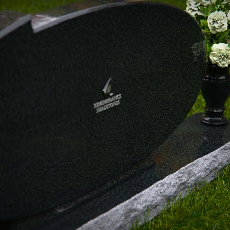 1351 - Oval Granite Headstone – Elegant & Timeless Memorial - 46