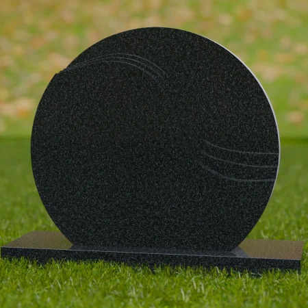 1709 - Modern Circular Memorial Headstone with Elegant Design