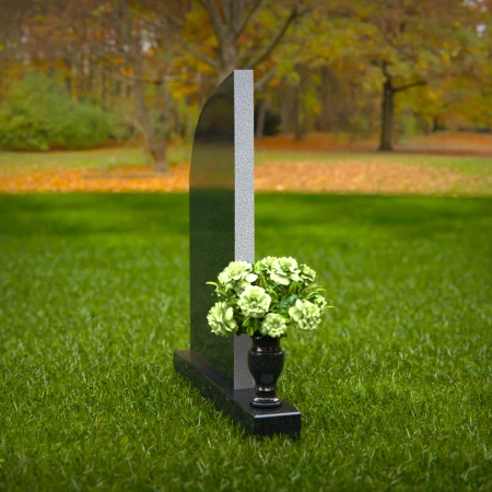 1345 - Elegant Slant Memorial Headstone - 29