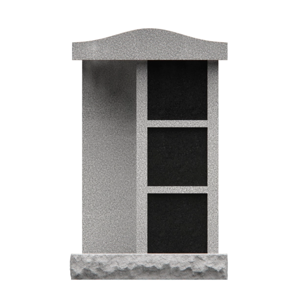 1701059 - Granit Urnennischen Denkmal mit Bogenoberseite und drei Abteilungen