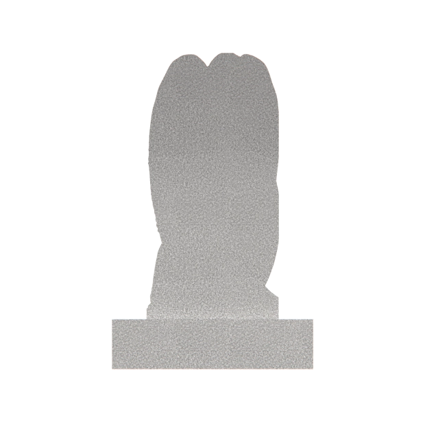 1201115 - Lápida de Granito Ovalada Abrazada por un Ángel - Memoria Eterna