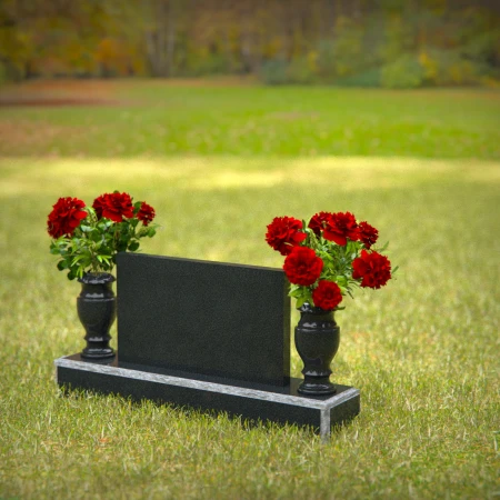 1247 - Classic Granite Headstone with Elegant Engraving - 53