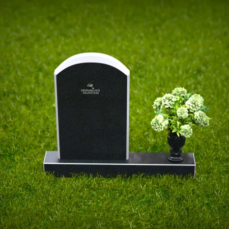 1337 - Classic Arched Headstone with Elegant Polished Edges - 24