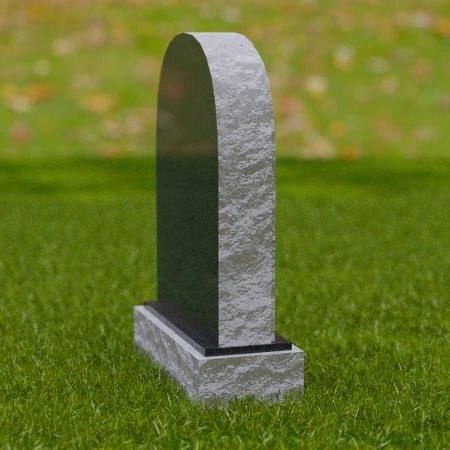 1683 -Traditional Arched Memorial Headstone with Rustic Edge – A Timeless Tribute - 2