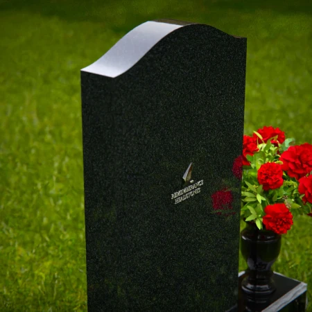 1315 - Classic Granite Headstone with Arched Top and Flower Vase - 50