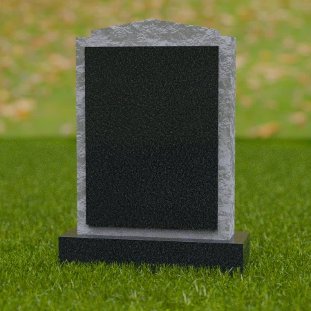 1691 - Rustic Memorial Headstone with Textured Edges – A Tribute to Timeless Remembrance