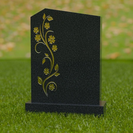 1694 - Memorial Headstone with Elegant Floral Engraving