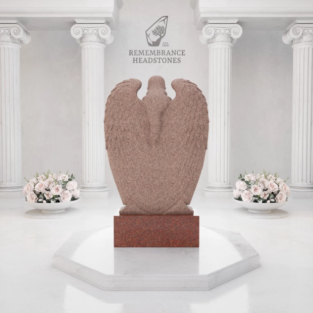 Luxury Companion Angel Heart Granite Memorial