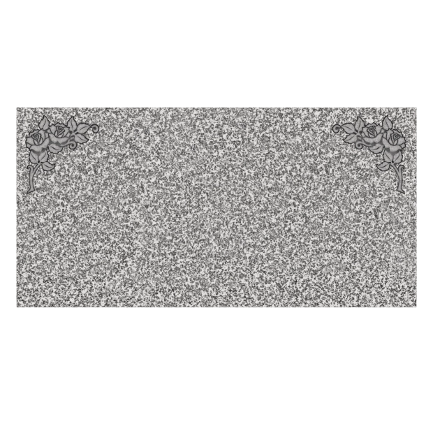 1107145 - Flacher Marker mit Rosen-Gravur