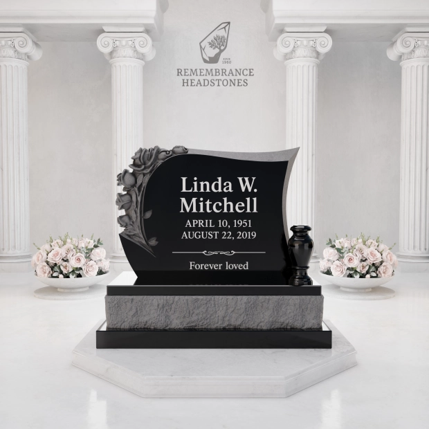 Premium Scroll Shape with Rose Column