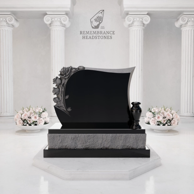 Premium Scroll Shape with Rose Column
